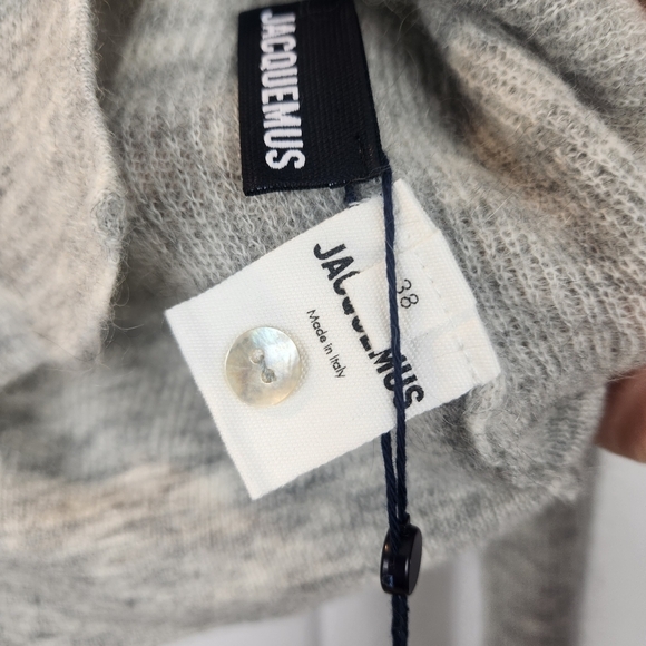 Jacquemus Le Cardigan Alzou in Light Grey size M(38) BNWT - Picture 8 of 14